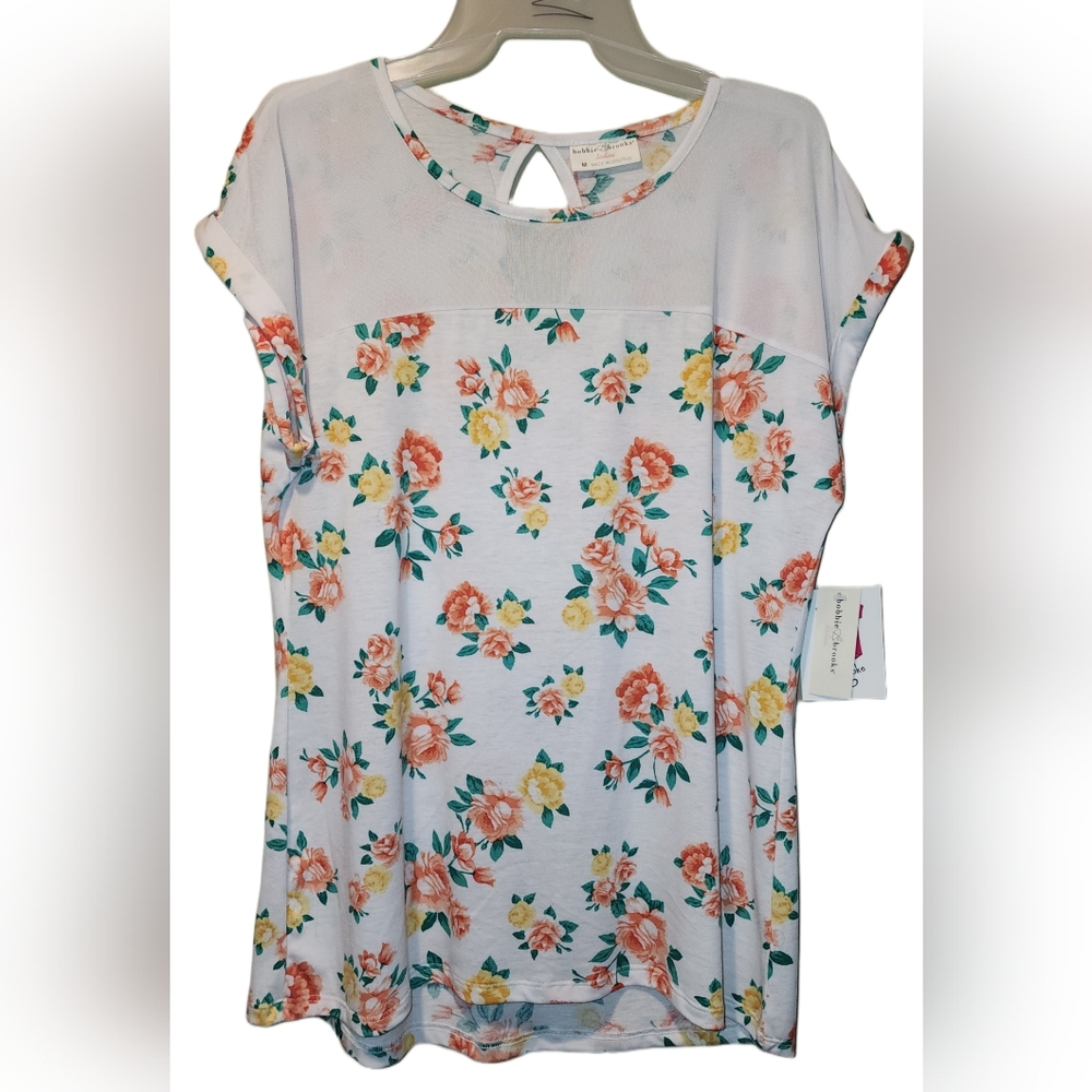 Bobbie Brooks Mesh Yolk Top Size M